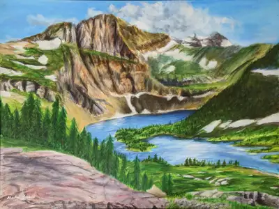 Mountain Range Painting